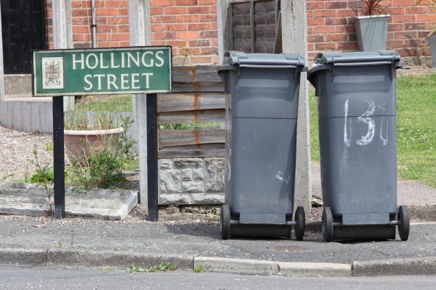 Hollings Street where children have been seen rooting through bins.
